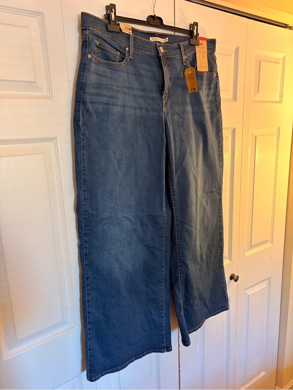 Levi's Wide-Leg Flare Jeans in Blue Denim